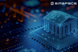 Image of a financial institution on a digital board